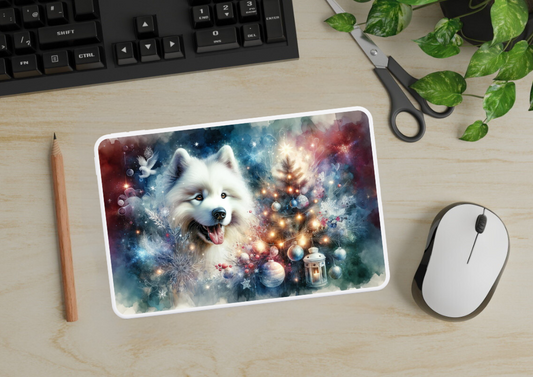 Podložka pod myš - Vianoce Samojed 1