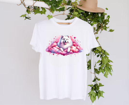 Tričko Unisex - Samojed na oblakoch 1