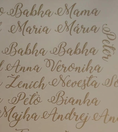 Vyrezávacia nálepka - Mená