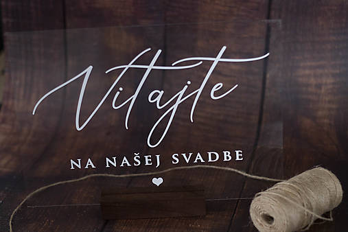 Vyrezávacia nálepka - Vitajte na našej svadbe