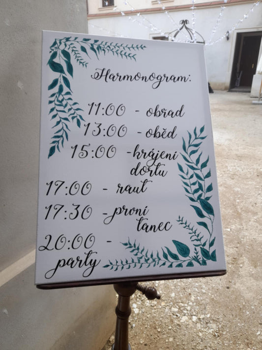 Vyrezávacia nálepka - Harmonogram